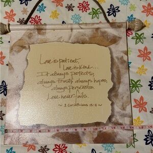 Inspirational Wall Art with Love Quote 20’inch x14 ‘ inch